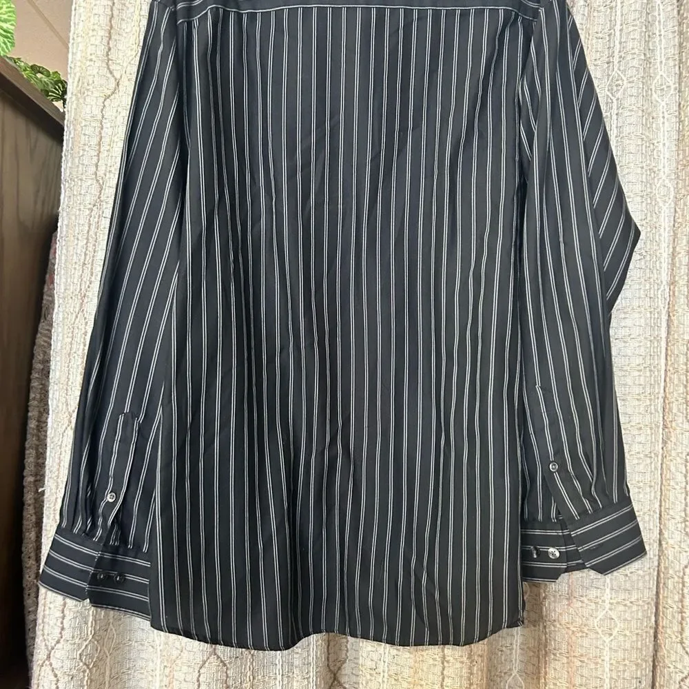 Van Heusen xxl black strip mens button up - Picture 7 of 7